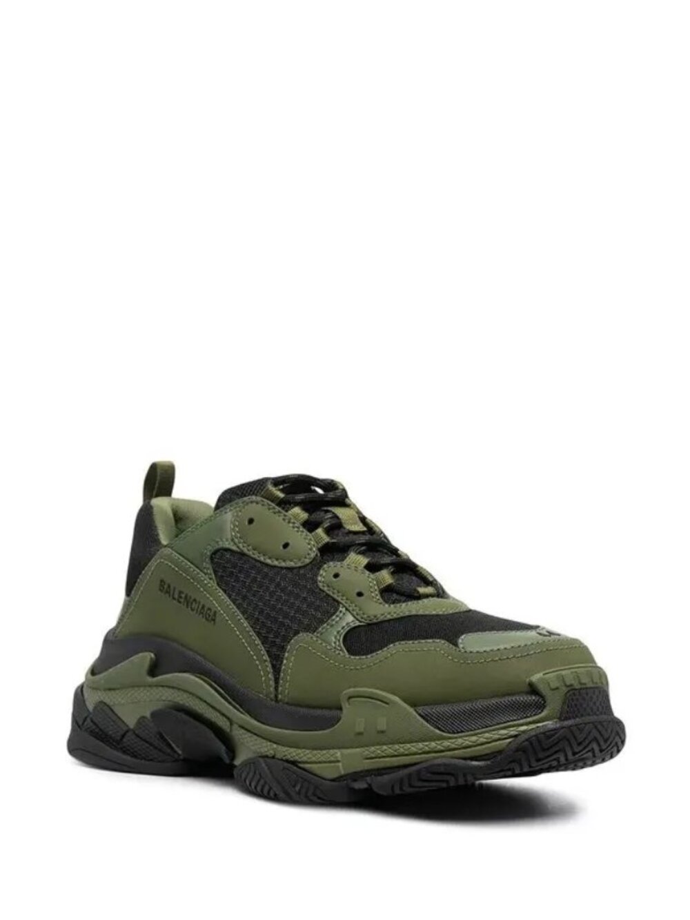 Balenciaga Triple S Sneaker Colorway: Dark Green / Black Material - EU 45/US 12